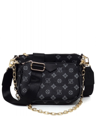 CM Monogram 2-in-1 Crossbody Bag CM748 BLACK